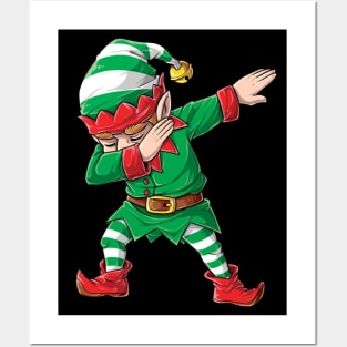 Dabbing Elf T Shirt Christmas Kids Boys Girls Dab Xmas Gifts Posters and Art